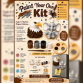 Paint Your Own Eagle & Elephant Magnet Kit 🦅🐘🎨