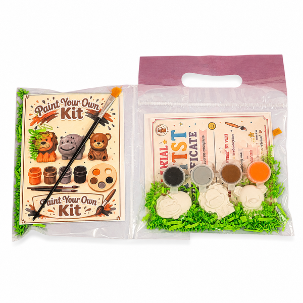 Paint Your Own Animal Fridge Magnet Kit – DIY Craft Kit for Kids | Handmade Plaster Painting Activity Set