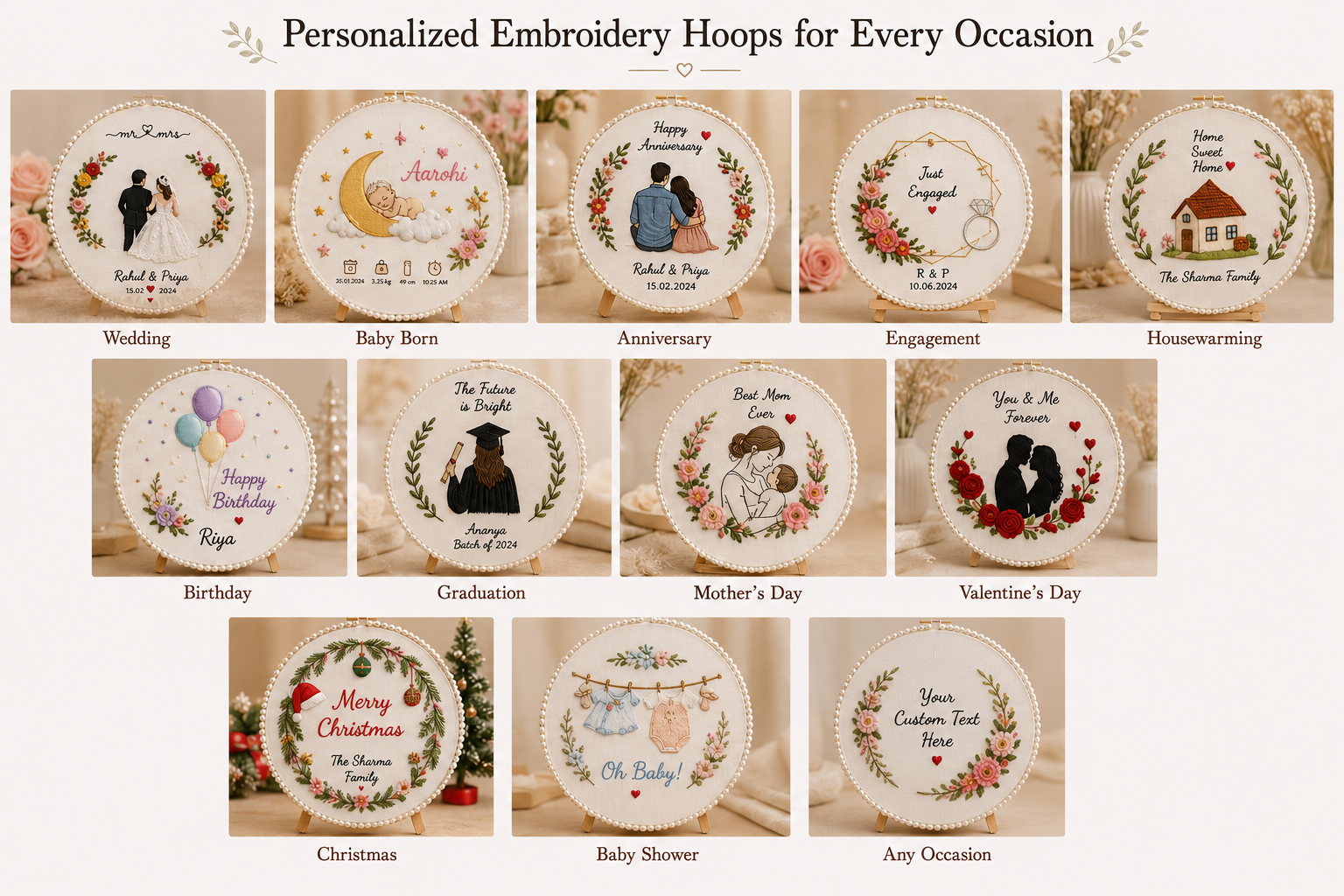 Personalized Embroidery Hoop ❤️
