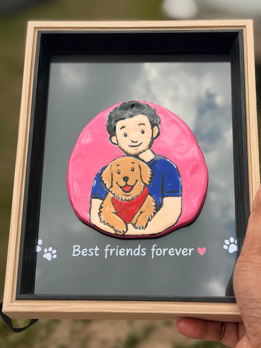 Custom Clay Art Shadow Box – Best Friends Forever