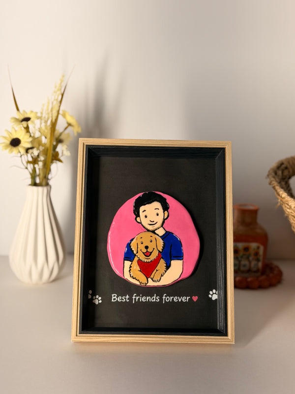 Custom Clay Art Shadow Box – Best Friends Forever