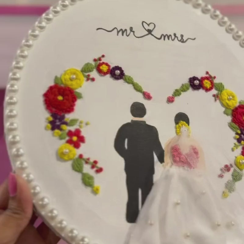 Mr. & Mrs. Wedding Hoop (Silhouette Design)