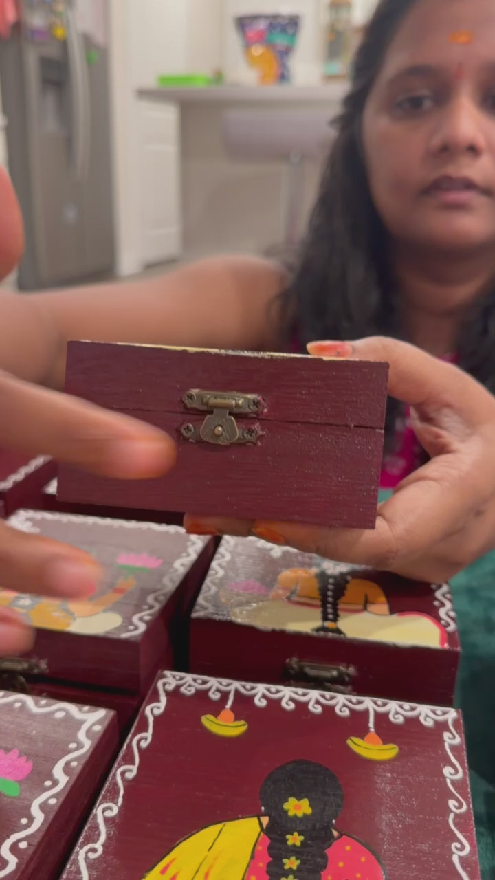 Satyabamma Handpainted Wooden Jewellery Box